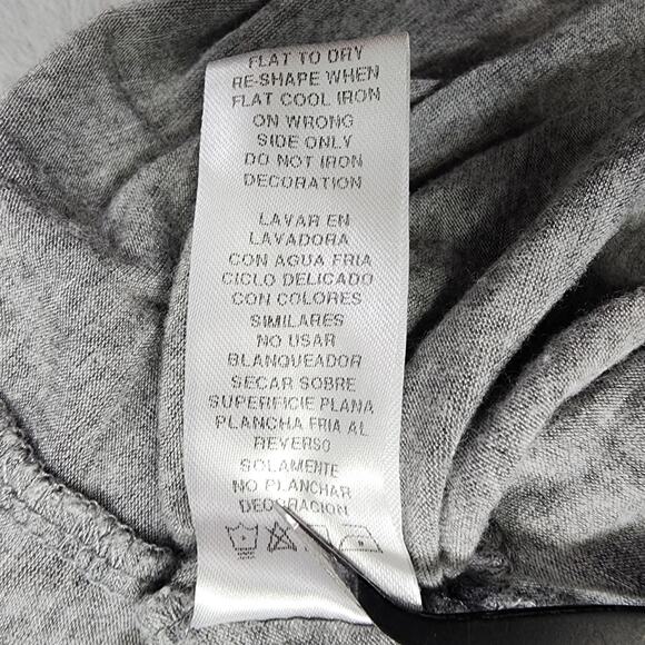 Roper Top Womens M Heathered Grey Scoop Neck Short Sleeve Back Cutout Cacti Tee - Picture 7 of 10